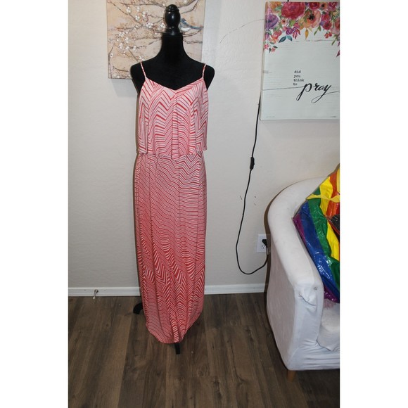 Guess Red and White Maxi Dress size 4 - Picture 3 of 4